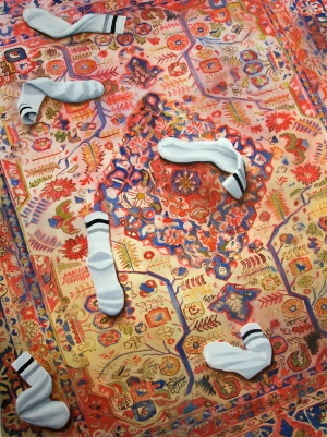 teppich mit socken
